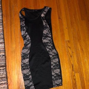 Black & nude dress